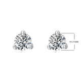 3 Prog Stud Earrings in Sterling Silver