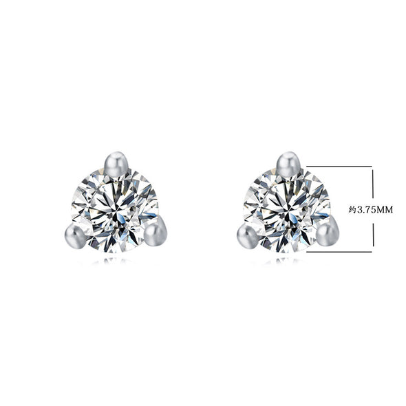 3 Prog Stud Earrings in Sterling Silver