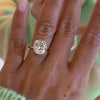 Classic Cushion Cut Sterling Silver Engagament Ring