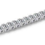 Shinning Classic 4mm Tennis Bracelet Moissanite In Sterling Silver