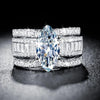 Highly Recommended! | Amazing Marquise Cut 3 Band Bridal Set