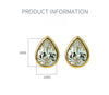 Luxury Oval Cut Sterling Silver Stud Earrinngs