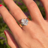 Wide Band Oval Elegant Vintage-Inspired Engagement Ring for Women