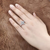 Dainty Three Stone Marquise Cut Sterling Silver Engagement Ring