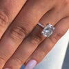 Gorgeous Cushion Cut Sterling Silver Engagement Ring