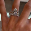 3PCS 4.0Ct Oval Cut Sterling Silver Bridal Set