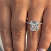 Stunning Radiant Cut Sterling Silver Engagement Ring