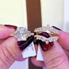 Exquisite 2 PCS Radiant Cut Sterling Silver Bridal Set
