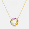 Special Sunflower Design Silver Necklace