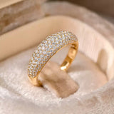 Brilliant Starry Sky Sterling Silver Engagement Ring