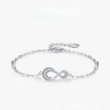 Infinity Love Micro Pave Bracelet in Sterling Silver