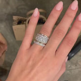 5PCS Stunning Wedding Band Set In Sterling Silver
