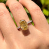 Stunning Yellow Oval Cut Sterling Silver Engagament Ring For Women