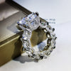 Fashion Round Cut Engagement Ring With Eternity Band