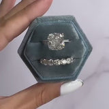 2PCS Cushion Cut Bridal Set in Sterling Silver