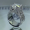 Gorgeous 3ct Round Cut sterling Silver Engagement Ring