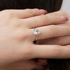 Oval Cut Solitaire Engagement Ring In Sterling Silver