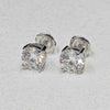 Gorgeous Round Cut Moissanite Screw Back Sterling Silver Stud Earrings