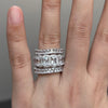 3PCS Stunning Wedding Band Set In Sterling Silver