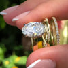 Gorgeous 3 Pcs Oval Cut Sterling Silver Bridal Set