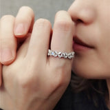 Dainty Butterfly Design Sterling Silver Wedding Band