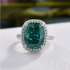 Gorgeous Halo Cushion Cut Paraiba Tourmaline Engagement Ring