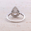 1.5CT Retro Pear Cut Half Eternity Engagement Ring