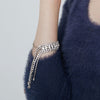 Sparkle Geometric Decor Fringe Rhinestones Bracelet