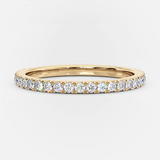 Classic Golden Tone Eternity Sterling Silver Wedding Band