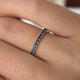 Size 9.0 |Golden Tone Multi-Color Eternity Band Stackable Ring