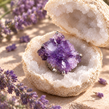 Mystic Amethyst Raw Crystal Energy Ring