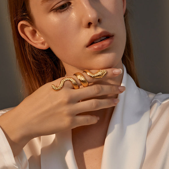 Retro Punk Snake Ring