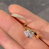 Stunning 2Pcs Pear Cut Sterling Silver Bridal Set