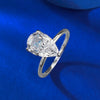 Gorgeous Pear Cut Sterling Silver Engagement Ring