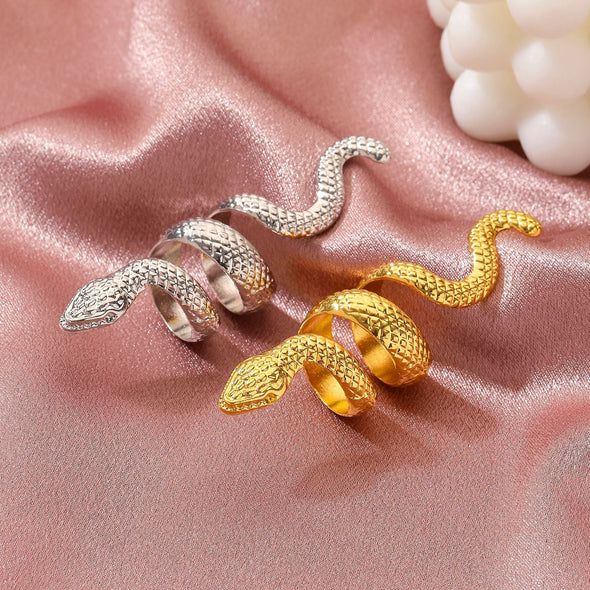 Retro Punk Snake Ring