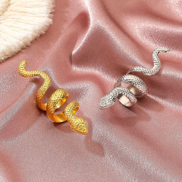Retro Punk Snake Ring