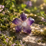 Raw Amethyst Flower Ring