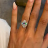 Gorgeous 8.2ct Three Stone Oval Cut Sterling Silver Engagement Ring