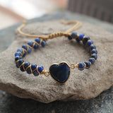 Bohemian Multi-Stone Woven Bracelet – Adjustable Natural Gemstone