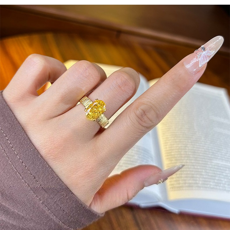 Wide Band Oval Elegant Vintage-Inspired Engagement Ring