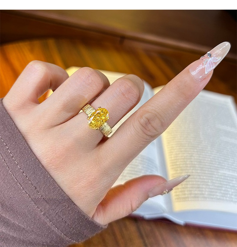 Wide Band Oval Elegant Vintage-Inspired Engagement Ring
