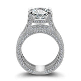 Sparkling ”Surround Me" Sterling Silver Engagement Ring