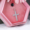 Classic Cross Design Sterling Silver Moissanite Pendant Necklace