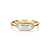Geometric Moissanite Minimalist Luxury Ring in Sterling Silver