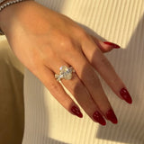 5.88ct Elongated Oval Eternity Engagement Ring