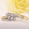 5PCS Stunning Wedding Band Set In Sterling Silver