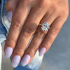 Gorgeous Cushion Cut Sterling Silver Engagement Ring