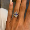 Gorgeous 8.2ct Three Stone Oval Cut Sterling Silver Engagement Ring