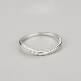 Simple Wave Design Sterling Silver Band