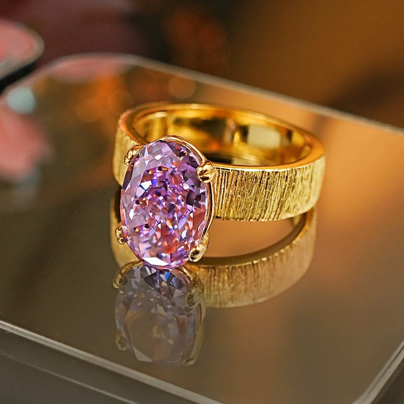 Wide Band Oval Elegant Vintage-Inspired Engagement Ring